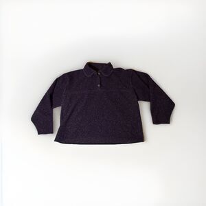 Vintage ALPS Purple Nep Knit Womens Sweater L Pullover Collared Long Sleeve